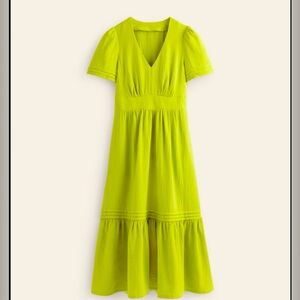 Boden Lime Green Midi Dress